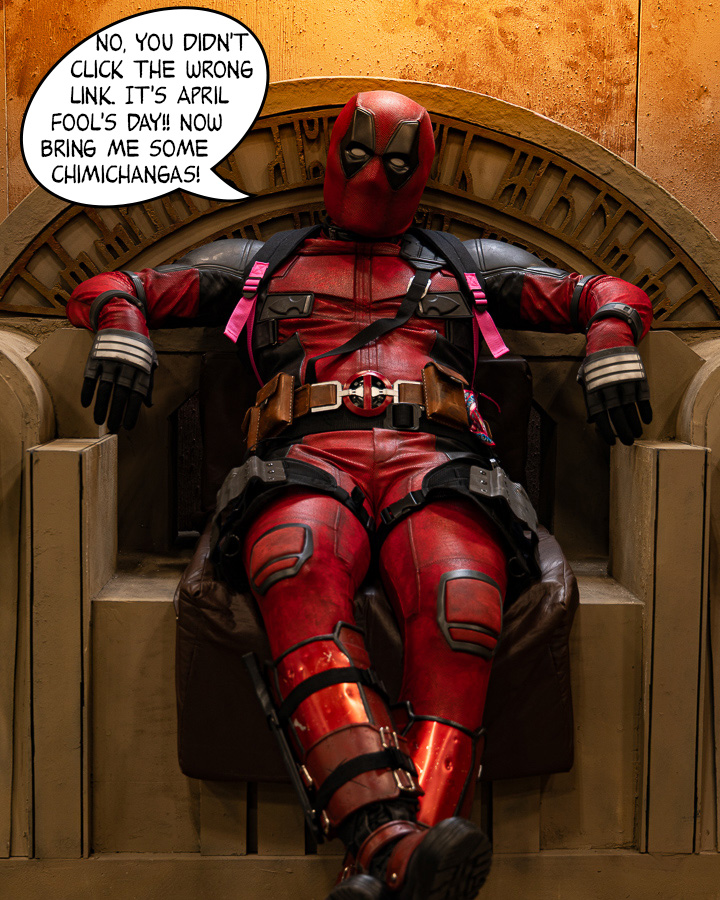 Deadpool on throne